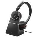 MX00117944 EVOLVE 75 MS Stereo Wireless Bluetooth Professional Headset w/ Noise-Cancelling Microphone, Charging Stand, Black 