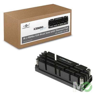 MX00118431 ICEBERQ M.2 NVMe / SSD Heat Sink w/ Thermal Pad, Black 