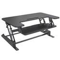 MX00118527 Sit and Stand Desk w/ Keyboard Tray, Black
