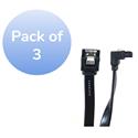 MX00118816 SATA III Straight to Right Angle Cable w/ Locking Latch, 3-Pack, 40in