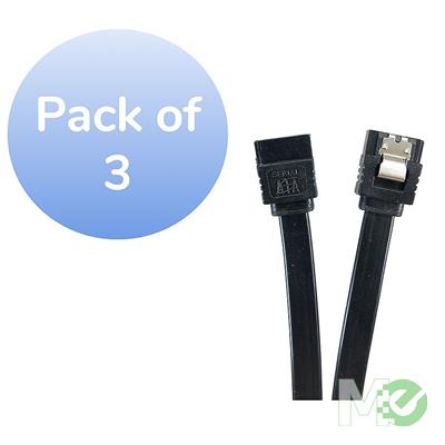 MX00118817 SATA III Straight Cable w/ Locking Latch, 3-Pack, 40in