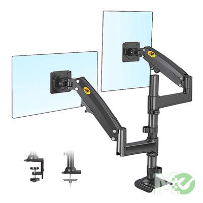 MX00119856 H180 Dual Monitor Full Motion Desk Mount, Computer Monitor Arm w/ support for dual 32 inch monitor