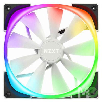 NZXT Aer RGB 2 140mm RGB LED Fan, Hue 2 Compatible, White, Single
