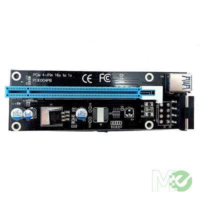 MX00120141 PCIe 4-Pin 16x to 1x Powered Riser Adapter Card, Black