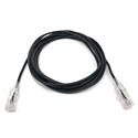 MX00120180 Cat 6a Ultra Slim Ethernet Patch Cable, Black, 15ft