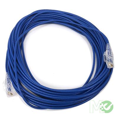 MX00120208 Cat 6a Ultra Slim Ethernet Patch Cable, Blue, 100ft