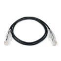 MX00120218 Cat 6a Ultra Slim Ethernet Patch Cable, Black, 3ft