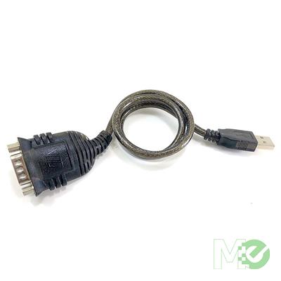 MX00120765 USB-A Male 2.0 to RS-232 Serial DB9-Male Adapter, M/M 