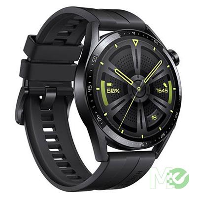 MX00120974 Watch GT 3, 1.43'' AMOLED Touch, GPS, SpO2, 5 ATM, 14-day Battery, Heartrate, 100 Workout Modes, Active Black (Canada Warranty)