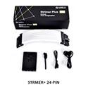 MX00121156 Strimer Plus V2 24-Pin RGB Braided Power Extension Cable, 200mm w/ RGB LED Controller 