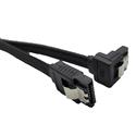 MX00121328 20in SATA III Straight to Right Angle Sleeved Cable with Locking Latch, Black, 3-Pack