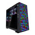 MX00121354 309 ATX Addressable RGB Custom Design Front Panel Mid Tower Case w/ Tempered Glass, Black