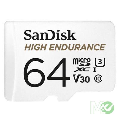 MX00121808 High Endurance microSDXC U3 V30 UHS-I Memory Card w/ Adapter, 64GB 
