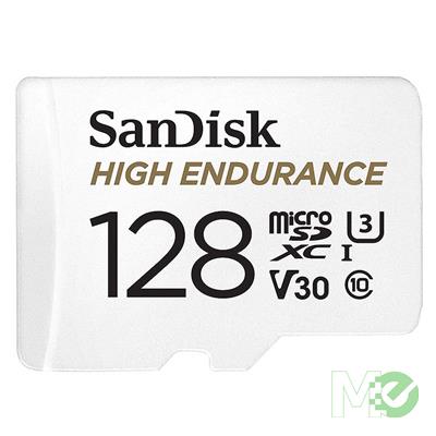 MX00121810 High Endurance microSDXC U3 V30 UHS-I Memory Card w/ Adapter, 128GB 