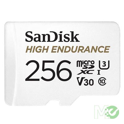 MX00121811 High Endurance microSDXC U3 V30 UHS-I Memory Card w/ Adapter, 256GB 