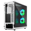MX00122421 Focus 2 Tempered Glass RGB Edition Mid Tower Case, White w/ 2x 140mm RGB Front Fans, USB Type-C Front Port