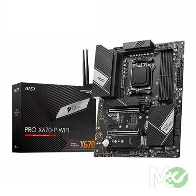 MX00122565 PRO X670-P WIFI w/ DDR5, 7.1 Audio, Four M.2, 2.5G LAN, Wi-fi 6E, Bt v5.2