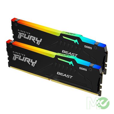 MX00122598 FURY Beast 32GB DDR5 RGB 5200MHz CL40 Dual Channel Kit (2 x 16GB), Black