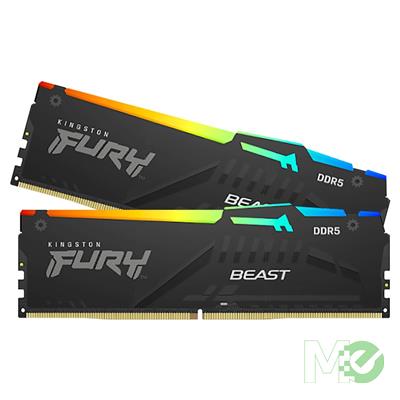 MX00122601 FURY BEAST RGB 32GB DDR5-5600 Dual Channel RAM Kit, 2x 16GB, C40, Black