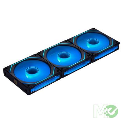 MX00122795 Uni SL-Infinity 120 ARGB 120mm Case Fans, Black, 3 Pack w/ 40 LEDs, Infinity Mirror Look, Quick Pin Connect, Installation Kit