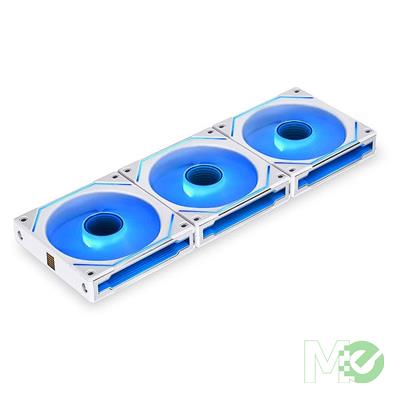 MX00122796 Uni SL-Infinity 120 ARGB 120mm Case Fans, White, 3 Pack w/ 40 LEDs, Infinity Mirror Look, Quick Pin Connect, Installation Kit