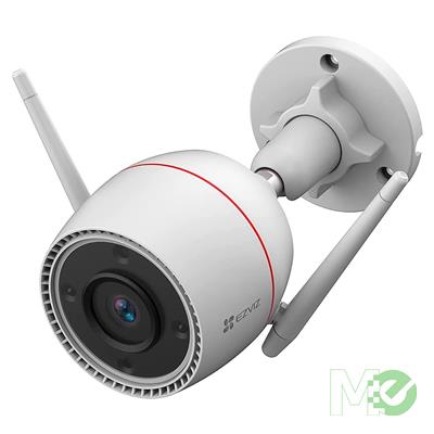 MX00122825 C3TN 3MP / 2K WiFi Smart Camera, 1080p, AI Human Detection, Two Way Talk, Smart Home Ready, IP67, White / Red