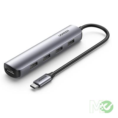 MX00123415 5 Port USB Type-C Hub w/ Aluminum Case, 1x HDMI v1.4 Port + 4x USB 3.0 Type-A Gen 1 Ports