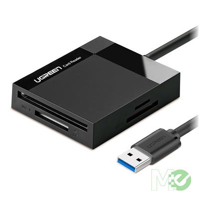 MX00123417 4 in 1 Card Reader For CF, microSD, SD and Trans Flash Cards, USB 3.0 Type-A Cable 