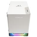 MX00123471 A1 Prime Mini-ITX RGB Case w/ Tempered Glass Side Panel, 750W 80+ Gold Power Supply, White 