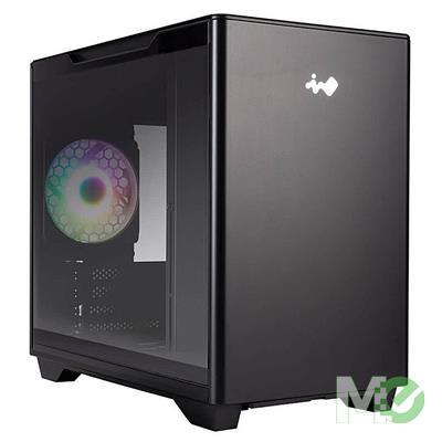 MX00123473 A3 Mini-Tower Case w/ Tempered Glass Side Panel, Black
