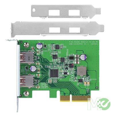 MX00123595 Dual Port USB 3.2 Gen 2 Type-A PCIe Expansion Card