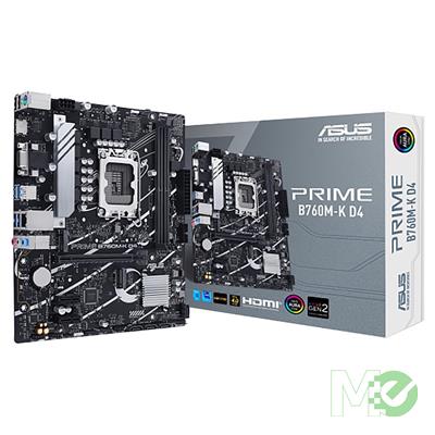 MX00123984 PRIME B760M-K D4 w/ DDR4-5333, 7.1 Audio, PCIe 4.0 x16 Slot, Dual M.2 PCIe 4.0, 2.5G LAN, Aura Sync