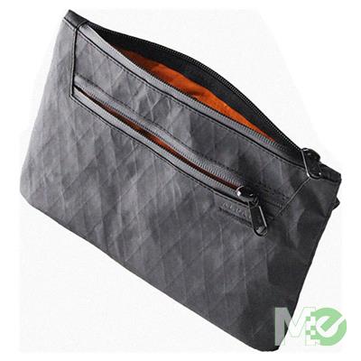 MX00124129 Zip Pouch Max Sling Bag, Black / Orange w/ Three Weatherproof Compartments, Two Pockets, Carrying Strap 