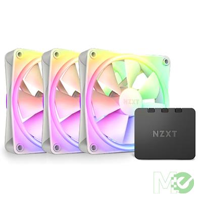 MX00124338 F120 RGB Duo 120mm Case Fan 3 Pack, White w/ RGB Controller