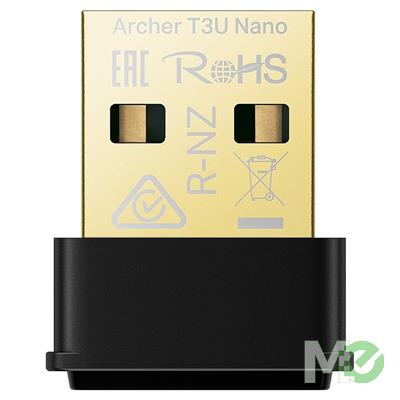 MX00124601 Archer T3U AC1300 Nano Dual Band WiFi 5 802.11ac USB Network Adapter, Black