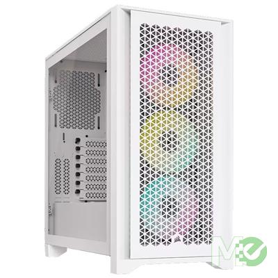 MX00124735 iCUE 4000D RGB Airflow Mid-Tower ATX Case w/ Tempered Glass, White 