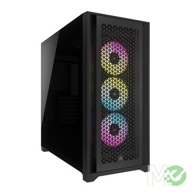 MX00124736 iCUE 5000D RGB Mid-Tower Case w/ 3x AF120 RGB Elite Fans, Lighting Node PRO Controller, Tempered Glass