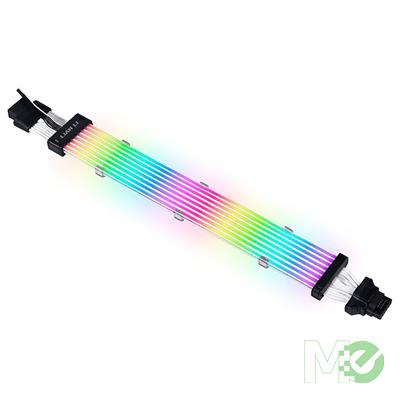 MX00124884 Strimer Plus V2 12VHPWR 12+4 Pin to 12+4 Pin Addressable RGB Extension Cable w/ 8 Light Guides 