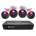MX00124924 SWNVK-890004 12MP 8 Channel DVR Security System Kit w/ 4x 12MP Red / Blue LED IR PoE Security Cameras, Installation Kit