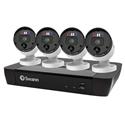 MX00124924 SWNVK-890004 12MP 8 Channel DVR Security System Kit w/ 4x 12MP Red / Blue LED IR PoE Security Cameras, Installation Kit