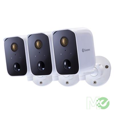 MX00124927 SWIFI-CORECAM Wireless 1080p Security Camera Kit, White, 3 Pack