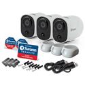MX00124929 Xtreem 1080P Wire-Free Wireless Security Cameras, 3-Pack, White