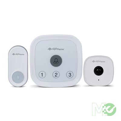 MX00124938 Alpha Series Home Assistance Button & Movement Sensor Kit w/ Chime, PIR Sensor, Doorbell Button