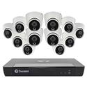 MX00124986 NVR-8580 4K 16 Channel NVR Security System Kit w/ 12x NHD-888MSD 4K UHD PIR Dome Security Cameras, Installation Kit