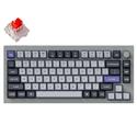 MX00125330 Q1 Pro QMK/VIA Custom Mechanical Keyboard w/ Keychron K Pro Red Switches, Silver Grey 