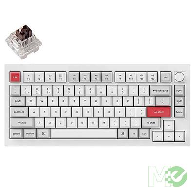 MX00125333 Q1 Pro QMK/VIA Custom Mechanical Keyboard w/ Keychron K Pro Brown Switches, Shell White  