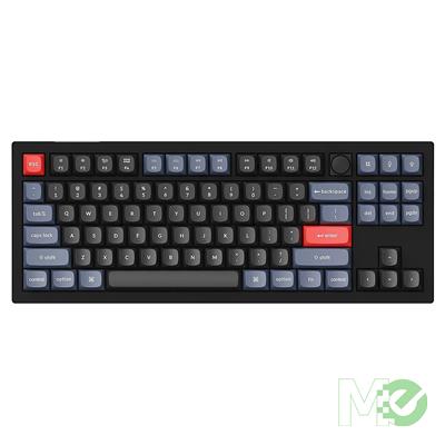 MX00125338 V3 80% Mechanical Gaming Keyboard, Carbon Black w/ K Pro Red Key Switches, Per Key RGB Lighting, Volume Knob, QMK Firmware