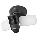 MX00125439 2K Wired Floodlight Security Camera, Black w/ 2-Way Talk, Night Vision, IP65 