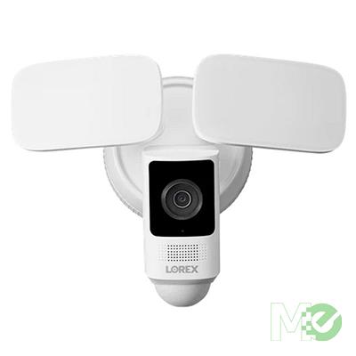 MX00125440 2K Wired Floodlight Security Camera, White w/ 2-Way Talk, Night Vision, IP65 