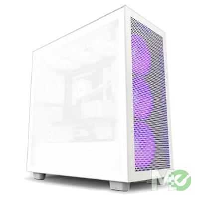 NZXT H7 Flow RGB Edition Case, Matte White w/ Tempered Glass Side Panel, 3x  F140 RGB Core Fans, 1x F120 RGB Quiet Fan - Enthusiast Cases - Memory  Express Inc.